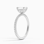 Perfect Fit Hidden Halo Eternity Diamond Ring Platinum Emerald Engagement Ring