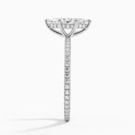 Perfect Fit Hidden Halo Eternity Diamond Ring Platinum Marquise Engagement Ring