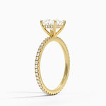 Perfect Fit Hidden Halo Eternity Diamond Ring Yellow Gold 18k Princess Engagement Ring