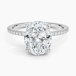 Perfect Fit Hidden Halo Eternity Diamond Ring Platinum Oval Engagement Ring