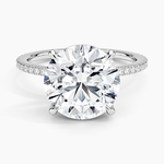 Perfect Fit Hidden Halo Eternity Diamond Ring Platinum Round Engagement Ring