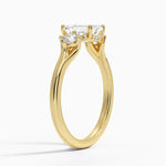 Luxe Floating Three Stone Diamond Ring (1/3 ct. tw.) Yellow Gold 18k Emerald Engagement Ring