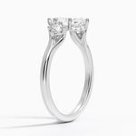 Luxe Floating Three Stone Diamond Ring (1/3 ct. tw.) Platinum Marquise Engagement Ring