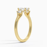 Luxe Floating Three Stone Diamond Ring (1/3 ct. tw.) Yellow Gold 18k Oval Engagement Ring