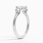Luxe Floating Three Stone Diamond Ring (1/3 ct. tw.) Platinum Pear Engagement Ring