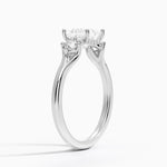 Luxe Floating Three Stone Diamond Ring (1/3 ct. tw.) Platinum Princess Engagement Ring
