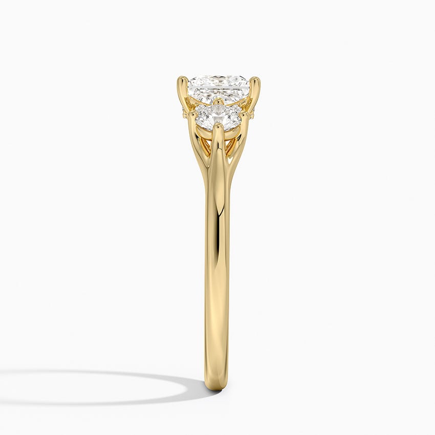 Luxe Floating Three Stone Diamond Ring (1/3 ct. tw.) Yellow Gold 18k Princess Engagement Ring