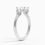 Luxe Floating Three Stone Diamond Ring (1/3 ct. tw.) Platinum Radiant Engagement Ring