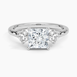 Luxe Floating Three Stone Diamond Ring (1/3 ct. tw.) Platinum Princess Engagement Ring