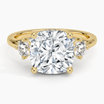 Luxe Floating Three Stone Diamond Ring (1/3 ct. tw.) Yellow Gold 18k Cushion Engagement Ring