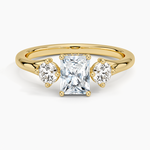 Luxe Floating Three Stone Diamond Ring (1/3 ct. tw.) Yellow Gold 18k Radiant Engagement Ring