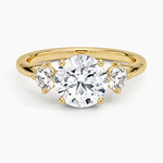 Luxe Floating Three Stone Diamond Ring (1/3 ct. tw.) Yellow Gold 18k Round Engagement Ring