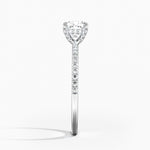 Viviana Half Coverage Diamond Ring Platinum Cushion Engagement Ring
