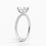 Viviana Half Coverage Diamond Ring Platinum Princess Engagement Ring