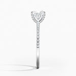 Viviana Half Coverage Diamond Ring Platinum Princess Engagement Ring
