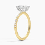 Mixed Metal Viviana Half Coverage Diamond Ring (1/4 ct. tw.) Yellow Gold 18k Marquise Engagement Ring