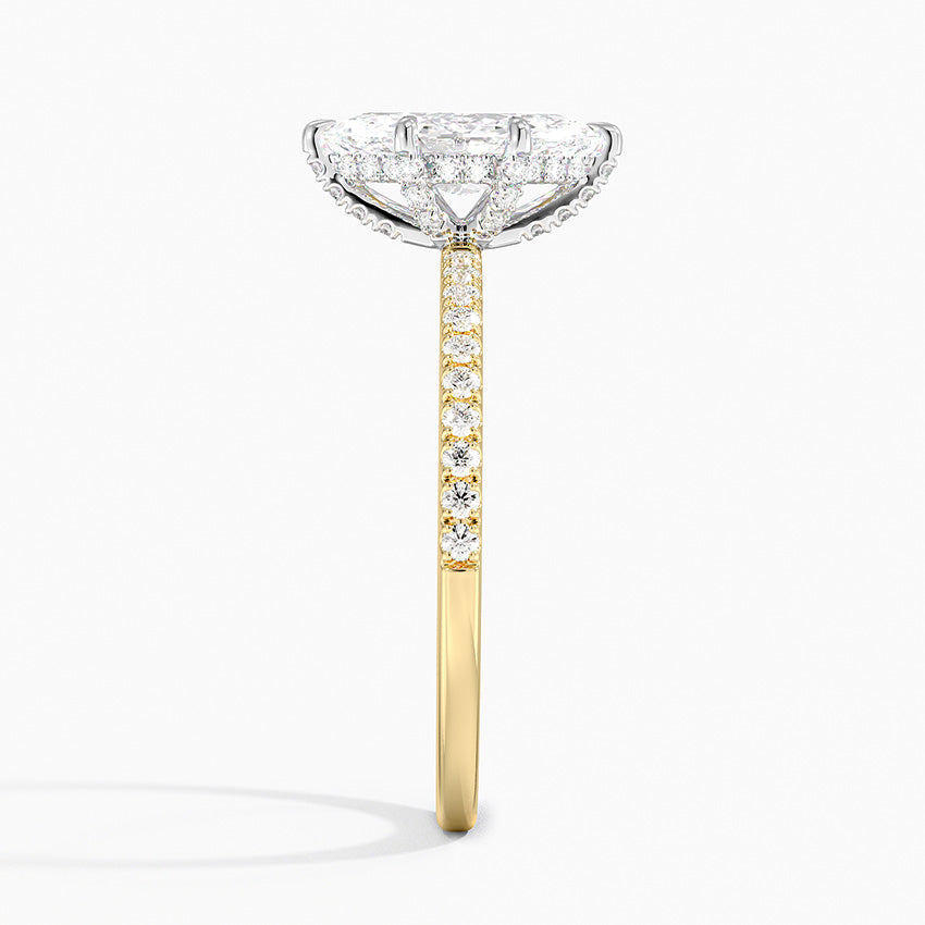 Mixed Metal Viviana Half Coverage Diamond Ring (1/4 ct. tw.) Yellow Gold 18k Marquise Engagement Ring