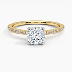 Mixed Metal Viviana Half Coverage Diamond Ring (1/4 ct. tw.) White Gold 18k Cushion Engagement Ring