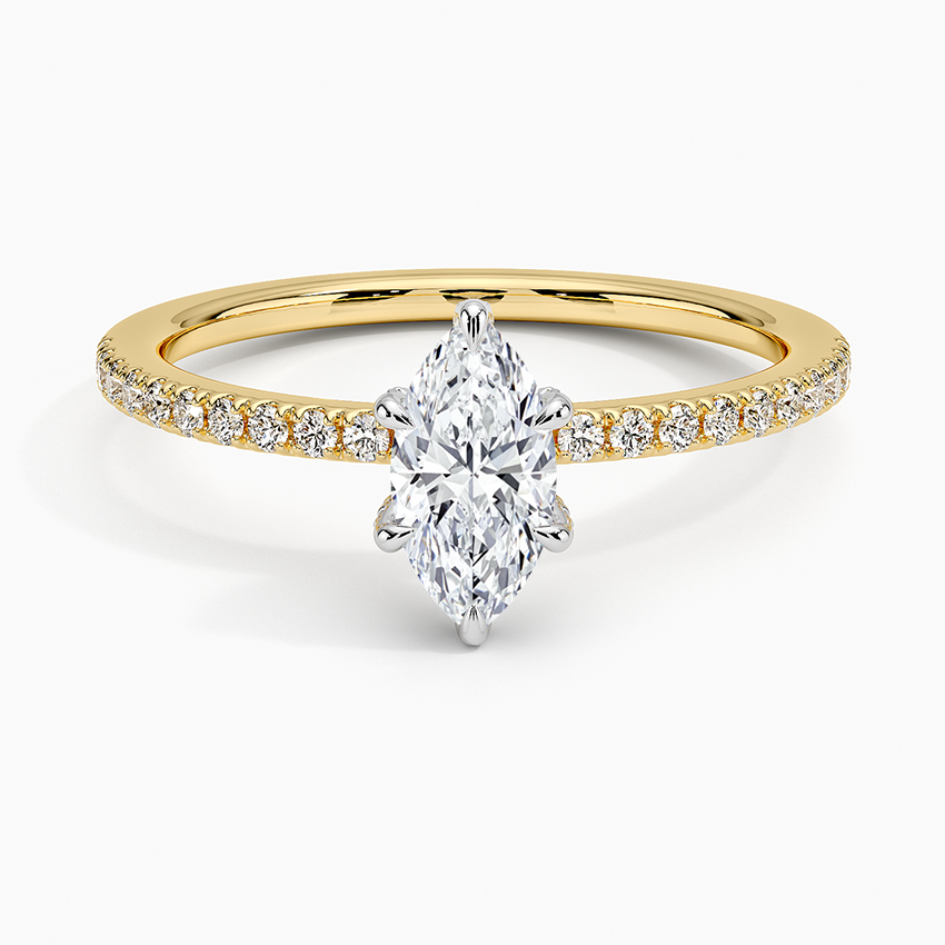 Mixed Metal Viviana Half Coverage Diamond Ring (1/4 ct. tw.) White Gold 18k Marquise Engagement Ring
