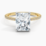 Mixed Metal Viviana Half Coverage Diamond Ring (1/4 ct. tw.) White Gold 18k Radiant Engagement Ring