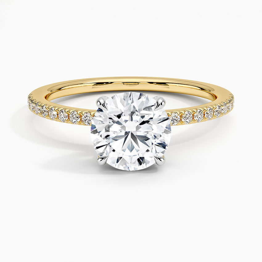 Mixed Metal Viviana Half Coverage Diamond Ring (1/4 ct. tw.) White Gold 18k Round Engagement Ring