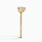 Viviana Three-Quarter Coverage Diamond Ring Yellow Gold 18k Heart Engagement Ring