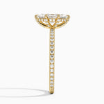 Viviana Three-Quarter Coverage Diamond Ring Yellow Gold 18k Marquise Engagement Ring