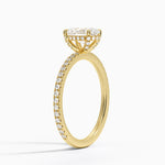 Viviana Three-Quarter Coverage Diamond Ring Yellow Gold 18k Oval Engagement Ring