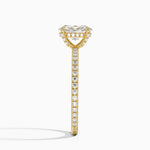 Viviana Three-Quarter Coverage Diamond Ring Yellow Gold 18k Oval Engagement Ring
