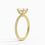 Viviana Three-Quarter Coverage Diamond Ring Yellow Gold 18k Princess Engagement Ring