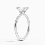Secret Halo 1.5mm Diamond Ring Platinum Marquise Engagement Ring