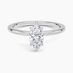 Secret Halo 1.5mm Diamond Ring Platinum Marquise Engagement Ring