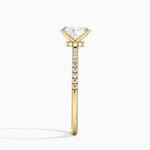 Demi Half Coverage Diamond Ring (1/5 ct. tw.) Yellow Gold 18k Oval Engagement Ring