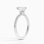 Demi Half Coverage Diamond Ring (1/5 ct. tw.) Platinum Pear Engagement Ring