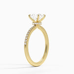 Demi Half Coverage Diamond Ring (1/5 ct. tw.) Yellow Gold 18k Princess Engagement Ring