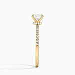 Demi Half Coverage Diamond Ring (1/5 ct. tw.) Yellow Gold 18k Round Engagement Ring