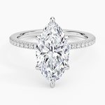 Demi Half Coverage Diamond Ring (1/5 ct. tw.) Platinum Marquise Engagement Ring