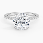 Demi Half Coverage Diamond Ring (1/5 ct. tw.) Platinum Round Engagement Ring