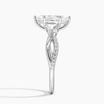 Petite Twisted Willow Diamond Ring Platinum Marquise Engagement Ring