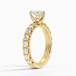 Ellora Three-Quarter Coverage Diamond Ring Yellow Gold 18k Heart Engagement Ring