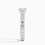 Ellora Three-Quarter Coverage Diamond Ring Platinum Round Engagement Ring
