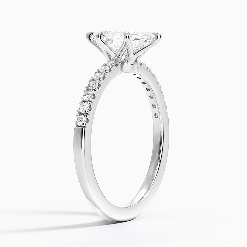 Bliss Six-Prong Diamond Ring (1/6 ct. tw.) Platinum Marquise Engagement Ring