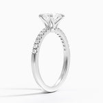 Bliss Six-Prong Diamond Ring (1/6 ct. tw.) Platinum Oval Engagement Ring