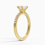 Bliss Six-Prong Diamond Ring (1/6 ct. tw.) Yellow Gold 18k Oval Engagement Ring