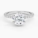 Bliss Six-Prong Diamond Ring (1/6 ct. tw.) Platinum Round Engagement Ring