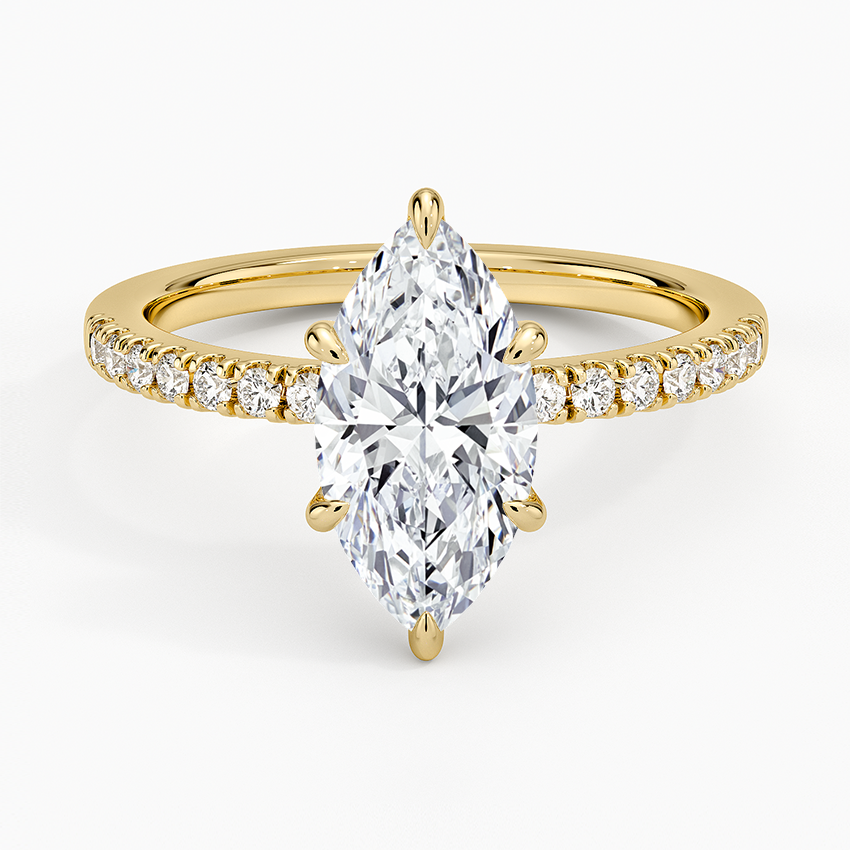 Bliss Six-Prong Diamond Ring (1/6 ct. tw.) Yellow Gold 18k Marquise Engagement Ring
