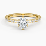 Bliss Six-Prong Diamond Ring (1/6 ct. tw.) Yellow Gold 18k Oval Engagement Ring