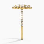 Luxe Sunburst Halo Diamond Ring (1/2 ct. tw.) Yellow Gold 18k Marquise Engagement Ring
