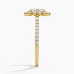 Luxe Sunburst Halo Diamond Ring (1/2 ct. tw.) Yellow Gold 18k Oval Engagement Ring