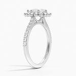 Luxe Sunburst Halo Diamond Ring (1/2 ct. tw.) Platinum Pear Engagement Ring